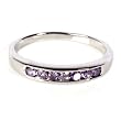 Sterling Silver Ring with Amethyst CZ - Size: 5-10
