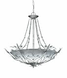 Crystorama Lighting Group 4700-SL Silver Leaf Primrose Six Light Primrose Chandelier Adorned with Sw