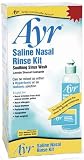 Ayr Saline Nasal Rinse Kit - Soothing Treatment for Sinus & Allergy Symptoms (100 Mix Packets & Applicator)