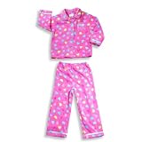 Dream Apparel - Girls Long Sleeve Heart Pajamas, Pink, Multi