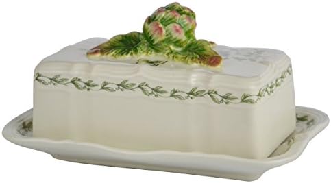 Herb de Provence Decaled Basil & Chives & Parsely Butter Dish