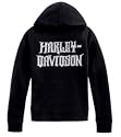 Harley-Davidson® Women's Activewear Jacket with Bling-LIMITED EDITION. Hooded. Rhinestone graphics. Black 96435-10VW; Magenta Haze 96436-10VW
