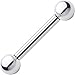 Body Candy Stainless Steel 6mm Balls Barbell Tongue Ring 10 Gauge 5/8