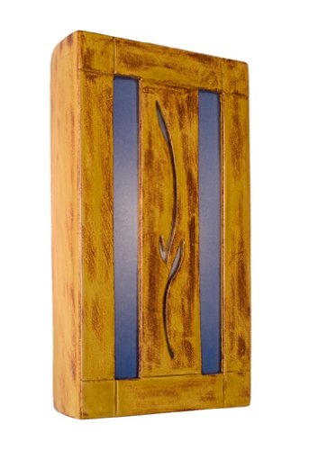 Refusion Rectangular Ceramic Wall Sconce w Gently Curving Sides