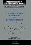Electron _ electron interactions in disordered systems