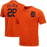 MLB Majestic Prince Fielder Detroit Tigers #28 Youth Player T-Shirt - Orange (Medium)