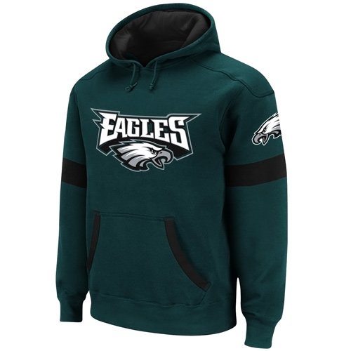 Reebok Philadelphia Eagles Youth (8-20) Quarterback Jersey Hooded Sweatshirt Small