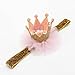 GOTD Baby Girl Elastic Headbands with Hair Bows (Flower Crown Gold )