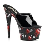 7 Inch High Platform Sexy Shoes Blood Brass Knuckle Platform Shoes