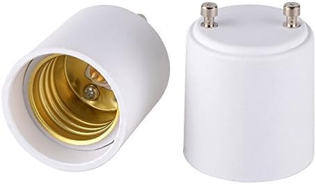 YI Lighting - GU24 to E27/E26 Converter Adapter - Converts Your Pin Base Fixture (GU24) to Standard Screw-in Bulb Socket (E26/E27) 2-Pack