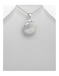 CZ Pendant Necklace In Sterling Silver