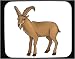 Decorated Mouse Pad with goat, ibex