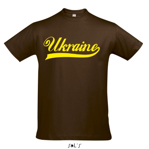 T-Shirt – Ukraine Oldschool Ukraine LÄNDERSHIRT EM / WM FAN Trikot S-XXL , Earth – gelb , L