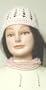 Twelve Strand Light Pink Pearls Short Chain Necklace Earrings Offered with Hand Crocheted Pink Cotton Skull Cap