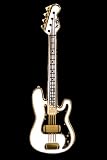 Electric Bass Guitar Pin - White - B001IM9WB2