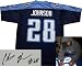 Chris Johnson signed Tennessee Titans Reebok Blue EQT Jersey