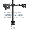 MDM12D Dual LED/LCD Monitor Arm Stand Tilt Swivel Rotate