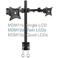 MDM12D Dual LED/LCD Monitor Arm Stand Tilt Swivel Rotate