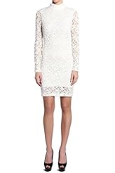 Floral Print Sheath Stretchy Open-Back Lace Fitted  Nylon/Spandex Mini Dress  With Pearls