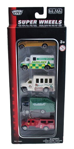 Childrens Toyshop  Toys : Public Safety Vehicle 5-pack