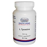 Healthy Aging Nutraceuticals L Tyrosine 500 Mg. 60 Cap (Pack of 2)