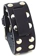 Nemesis STD-K Wide Black Leather Cuff Wrist Watch Band