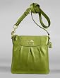 Coach Madison Leather Crossbody Messenger Bag Swing Pack 41980 Grass