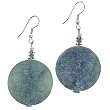 Handmade Serpentine & Silver Earrings
