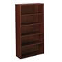 basyx BL Laminate Series Bookcase, 5 Shelves, 35-5/8w x 13d x 66h, Mahogany
