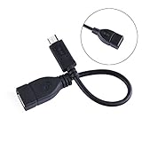 IVSOオリジナルC型反転マイクロUSBデータケーブル設計USB 3.0 3.1 体応MicroSoft Surface Pro 4&Nokia N1 Tablet & Mobile Phone & Macbook & Laptop用 C型オスコネクタOTGケーブル 変換アダプター (ブラック)