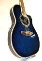 Blue Acoustic / Electric Cutaway Round Back Guitar