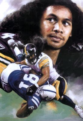 Pittsburgh Steelers (Troy Polamalu) Artistic Sports Poster Print - 24x36