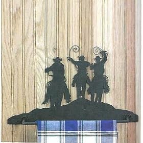 Cowboy kitchen bath TOWEL BAR rack western home Decor