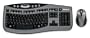 Microsoft Wireless Laser Desktop 3000 - Keyboard - wireless - RF - ergonomic - mouse - USB wireless receiver