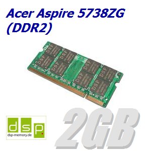 2GB Speichererweiterung für Acer Aspire 5738ZG (DDR2)