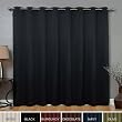Wide Width Grommet Top Thermal Blackout Curtain 100W X 84L Panel - Black - BWW