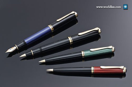 Pelikan Souveran 800 Black/Green GT Medium Point Fountain Pen - 995712