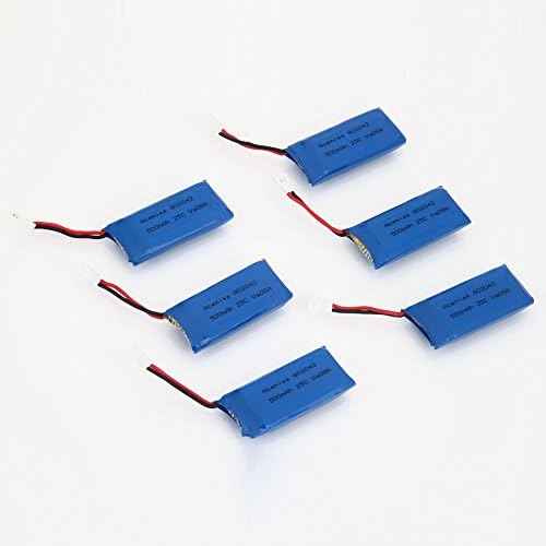 6 X 3.7V 500mAh RC QuadCopter Battery + Battery Charger for Hubsan X4 / H107 / H107L / H107C