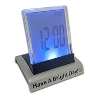 Fuloon 7 LED Digital Desk Alarm Clock + Thermometer Calendar