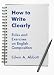 Books : How to Write Clearly: Rules and Exercises on English Composition
