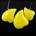 Yellow turquoise carved heart pendant bead