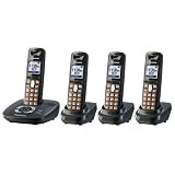 Panasonic KX TG6434PK - Cordless phone w/ call waiting caller ID & answering system - DECT 6.0 - black + 3 additional handset(s)