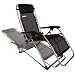 Strathwood Anti-Gravity Adjustable Recliner, Black with Silver Frame