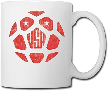 Novelty-coffee-mugs 2016 USA Soccer Ball Cups White