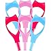 TecUnite 6 Pieces 3 in 1 Eyelashes Tools Mascara Shield Applicator Guard Eyelash Guide for Makeup, 3 Colors