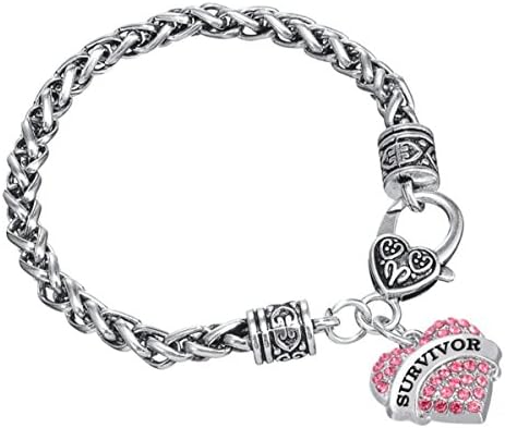 Breast Cancer Support Survivor Bracelet Pink Ribbon Awareness Gift
