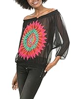 Desigual Camiseta Manga Larga (Negro)