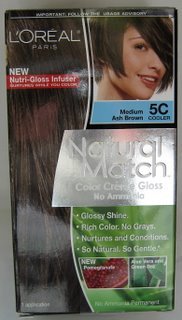 L'Oreal Natural Match No-Ammonia Color-Calibrated Creme, Medium Ash Brown, 5C Cooler