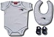 Officially licensed New England Patriots logo embroidered 3-piece ensemble for infants