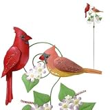 Whimsical Jiggle Wings Garden Stake - Cardinals by Regal Gift